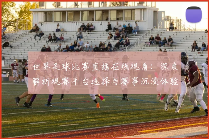 世界足球比赛直播在线观看:深度解析观赛平台选择与赛事沉浸体验策略